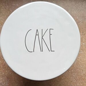 Rae Dunn white ceramic cake stand